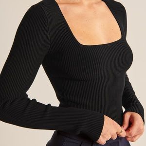 Abercrombie u0026 Fitch | Tops | Abercrombie Fitch Long Sleeve Ottoman  Squareneck Top | Poshmark